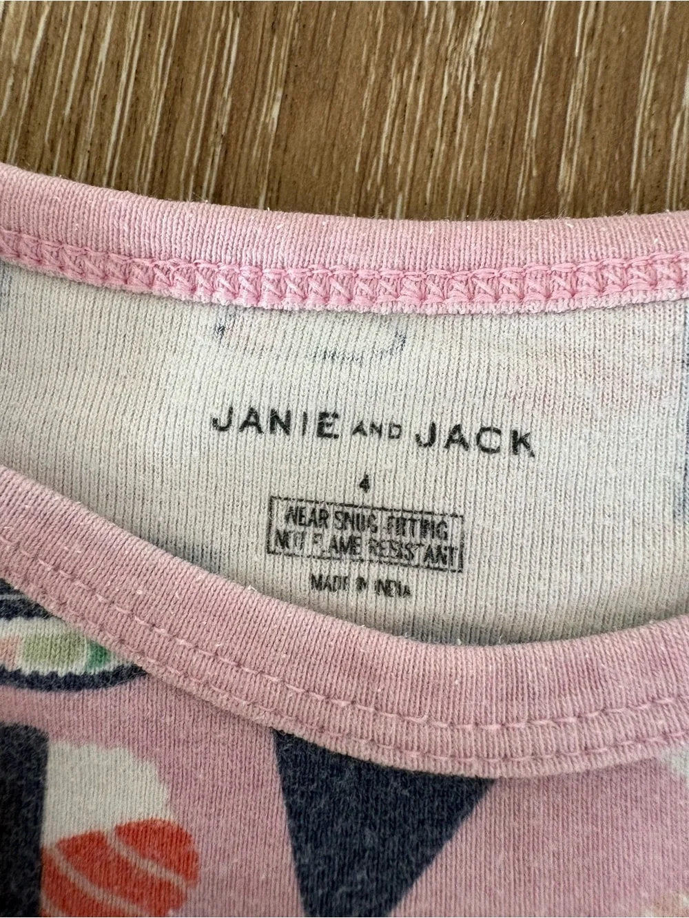 Janie and Jack Sushi-Print Short Pajama Set in Pink Sz: 4| Sushi, Japanese